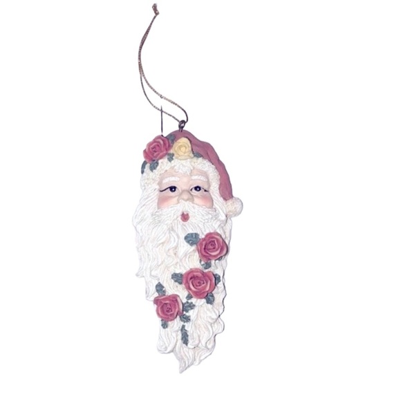 Santa boho floral ornament ceramic - Picture 1 of 3
